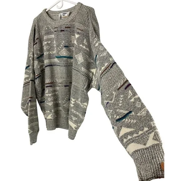 Rare Vintage 90s London Fog Mens Winter Sweater Big 3XL Heavy GUC
